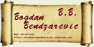 Bogdan Bendžarević vizit kartica
